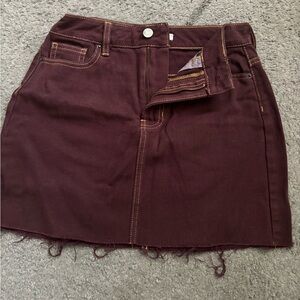 brown denim skirt